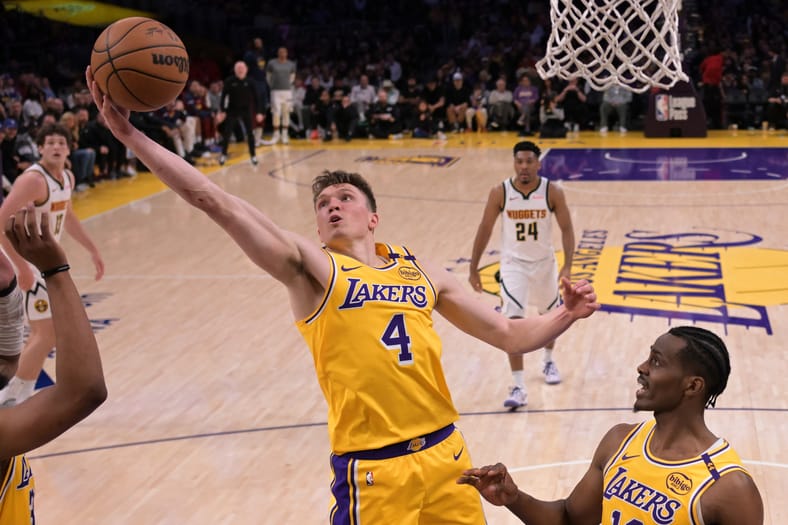 Los Angeles Lakers Rookie Credits Surprising Veteran For Key Mentorship 3 NBA: Denver Nuggets at Los Angeles Lakers