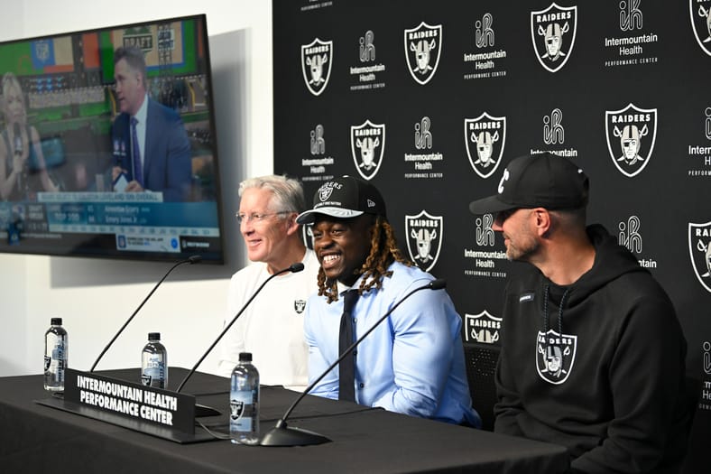 NFL: Las Vegas Raiders-Ashton Jeanty Press Conference