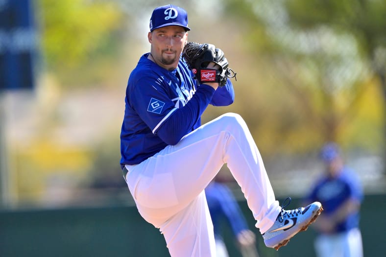 MLB: Los Angeles Dodgers-Workouts | Blake Snell