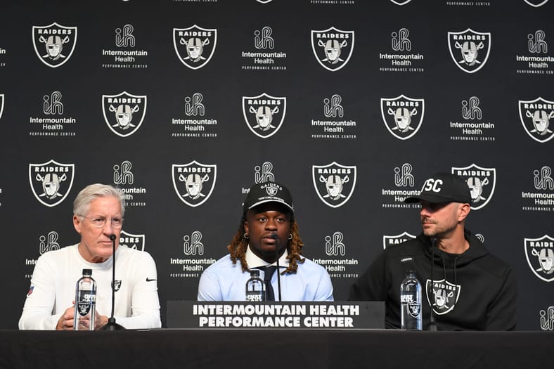 NFL: Las Vegas Raiders-Ashton Jeanty Press Conference