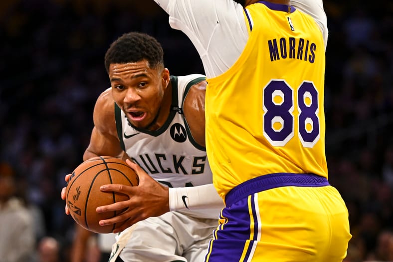 NBA: Milwaukee Bucks at Los Angeles Lakers