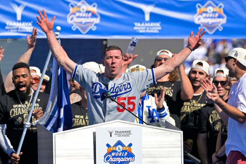 MLB: Los Angeles Dodgers-Championship Celebration | Walker Buehler