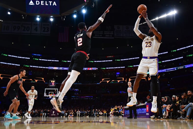 NBA: Portland Trail Blazers at Los Angeles Lakers