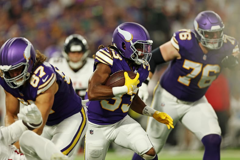 NFL: Atlanta Falcons at Minnesota Vikings Aaron Jones
