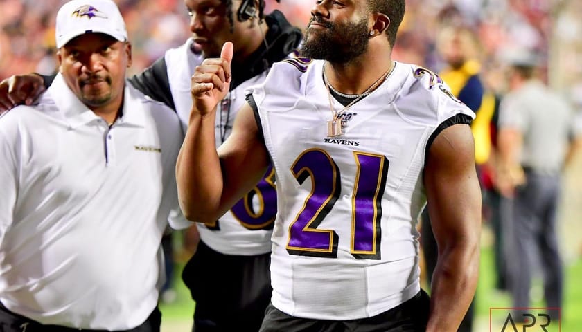 Week 6 Fantasy Football. Baltimore Ravens Running Back Mark Ingram. Photo Credit: All-Pro Reels. Under Creative Common License