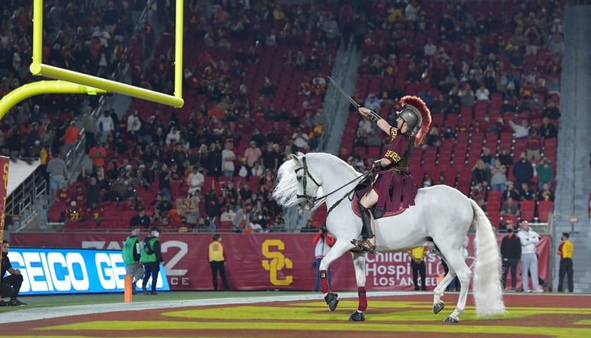 USC Trojans Mascot Traveler. Photo Credit: USC Trojans Athletics