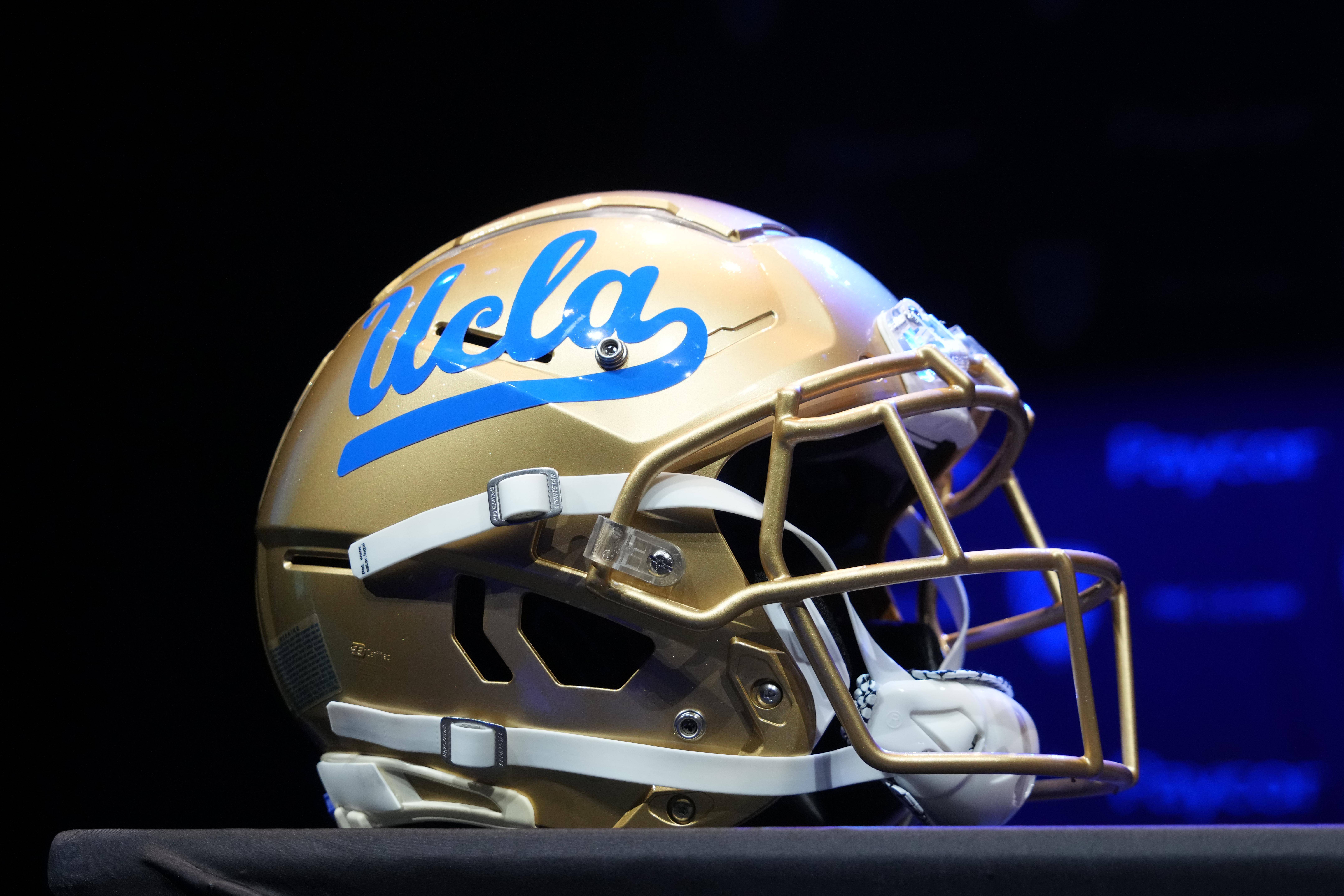 NCAA Football: Pac-12 Media Day UCLA Football Helmet