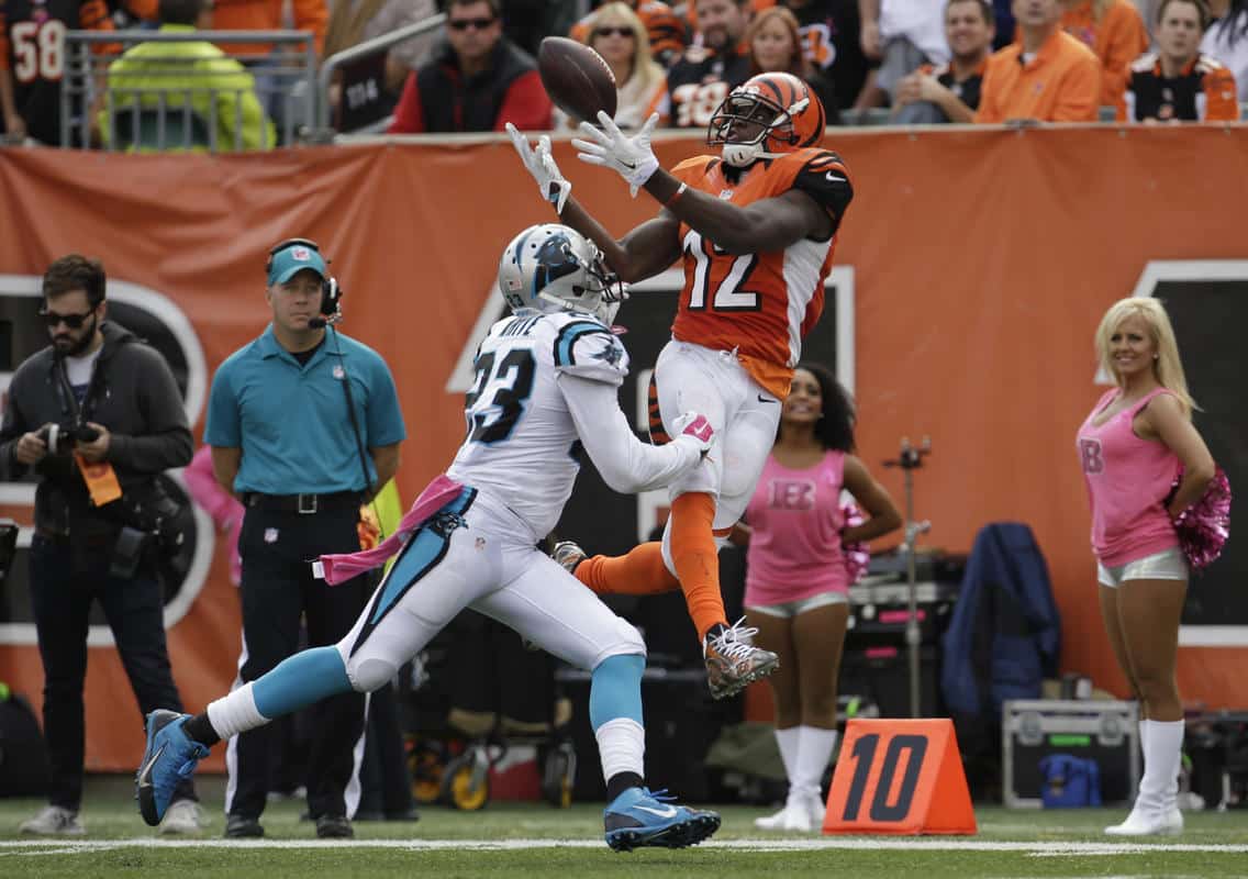 Atlanta Falcons receiver Mohamed Sanu played last season for the Cincinnati Bengals (AP Photo/AJ Mast, File)