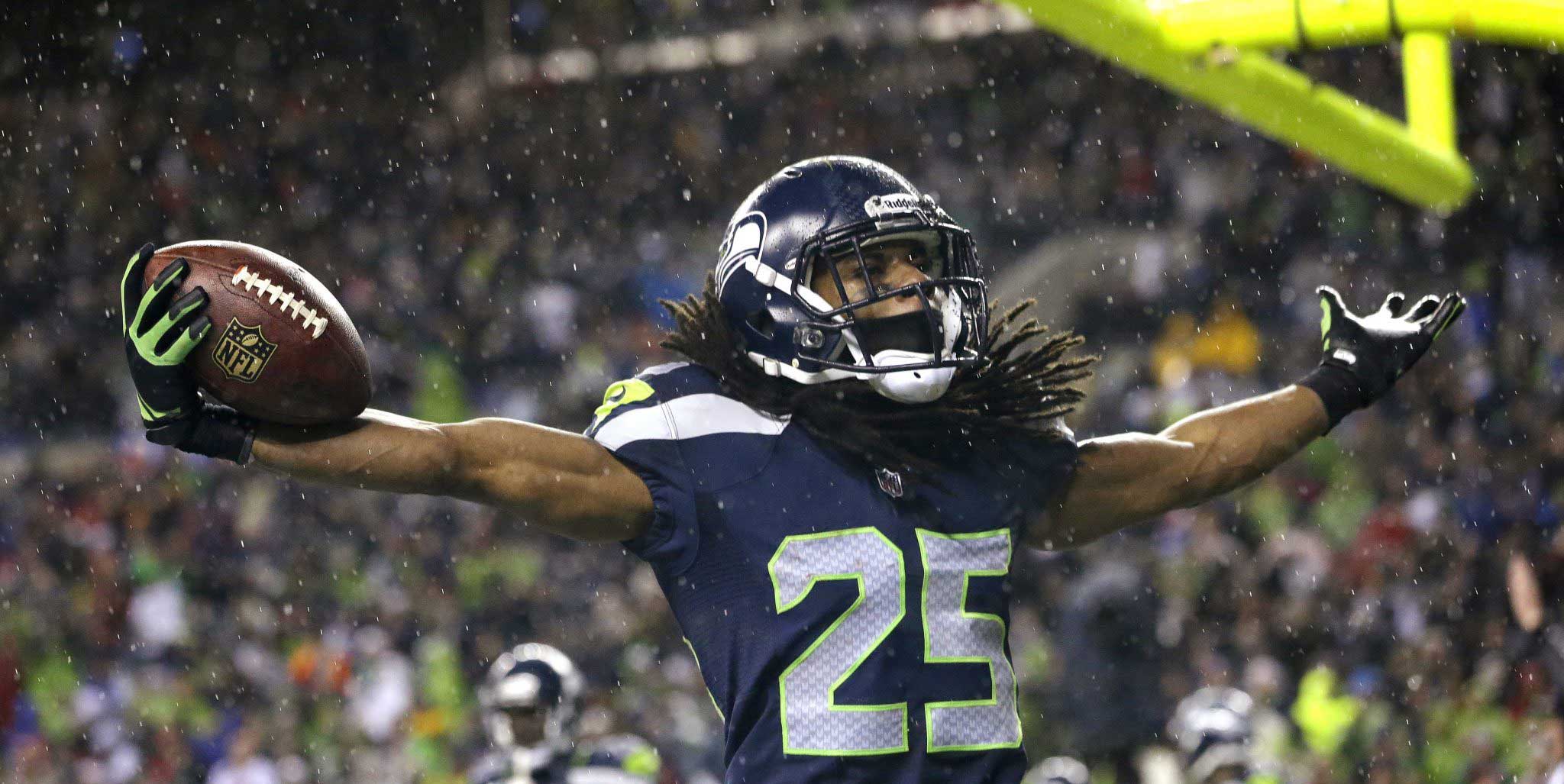 Seattle Seahawks' Pro Bowl Corner Richard Sherman (AP Photo/Elaine Thompson)