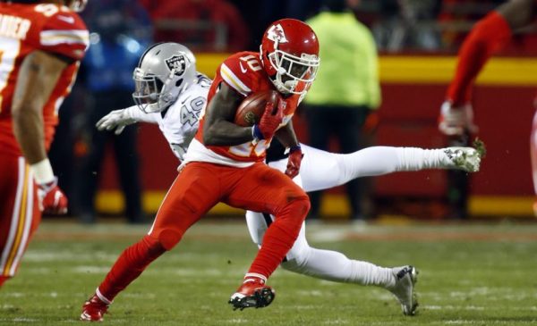 tyreek hill of the kansas city chiefs