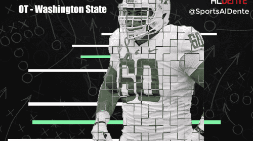 Andre Dillard NFL Draft Profile. Photo Credit: Shutterstock / Sports Al Dente Illustration.