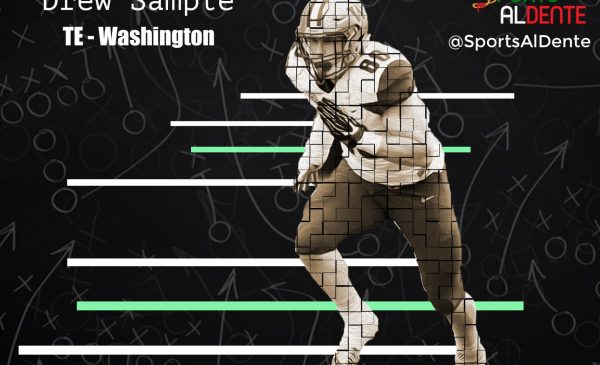 Drew Sample NFL Draft Profile. Photo Credit: Monika Samek | Scout | Sports Al Dente Illustration