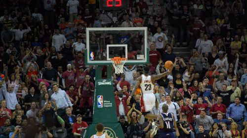 LeBron James Soars For A Dunk. Photo Credit: Dan Fornal | Under Creative Commons License