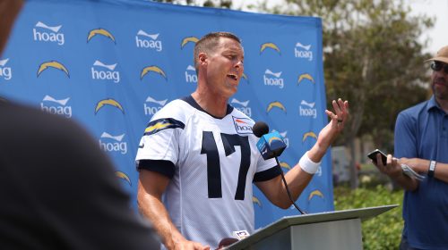Philip Rivers Legacy. Los Angeles Chargers QB Philip Rivers During Training Camp In 2018. Photo Credit: Monica Dyrud