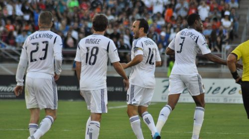 Galaxy Players Beckham, McGee, Donovan, Lopes. Photo Credit: Aaron Sholl - Under Creative Commons License
