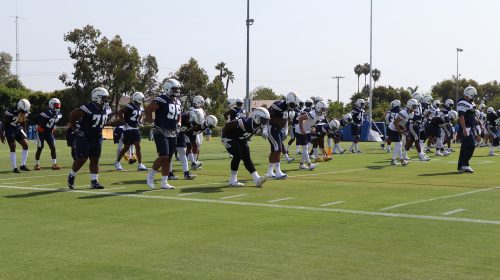 The Chargers Defensive Line: Week 15 5 Los Angeles Chargers Training Camp 2018. Photo Credit: Monica Dyrud | The LAFB Network