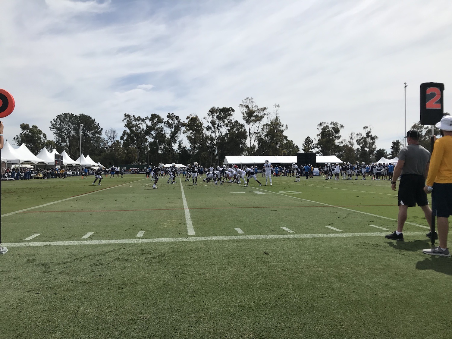 LA Rams Offense And Robert Woods Line Up Against The Chargers Defense During Joint Practice Of 2019 Training Camp. Photo Credit: Ryan Dyrud | Sports Al Dente