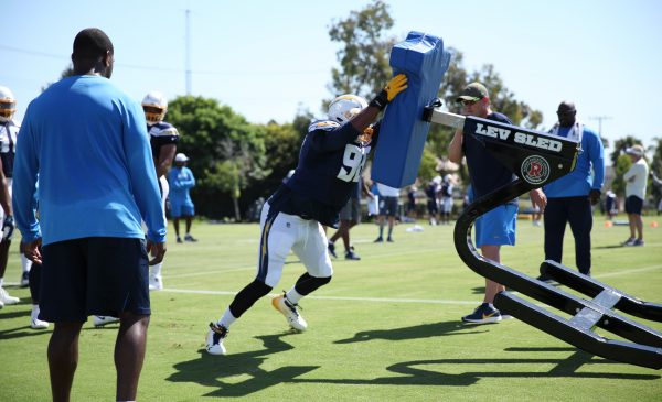 Chargers Players To Watch. Los Angeles Chargers Defensive End Isaac Rochell During 2019 Training Camp. Photo Credit: Ryan Dyrud | Sports Al Dente