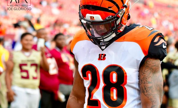 Cincinnati Bengals Running Back Joe Mixon. Photo Credit: Joe Glorioso | All-Pro Reels | Under Creative Commons License