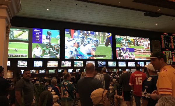 Mandalay Bay Sports Book. Photo Credit: The LAFB Network