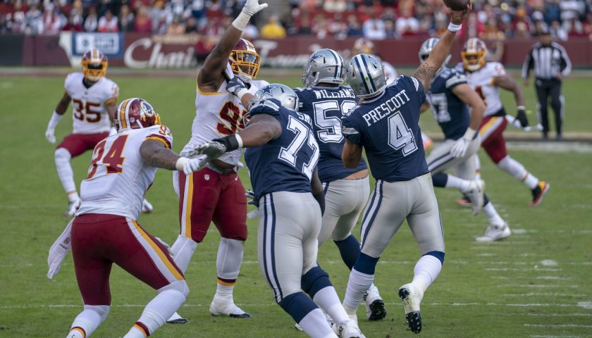 Fantasy Football Week 9 DFS Optimal Lineup 3 Dallas Cowboys Quarterback Dak Prescott. Photo Credit: KA Sports Photos | Under Creative Commons License