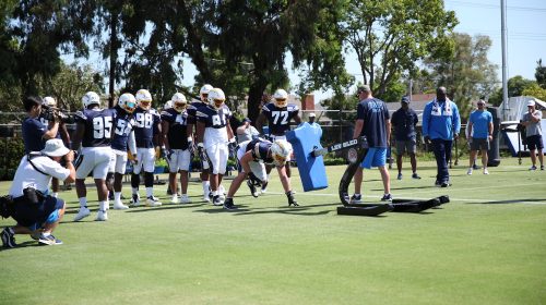 Joey Bosa And The Chargers Defensive Line. Photo Credit: Ryan Dyrud | The LAFB Network