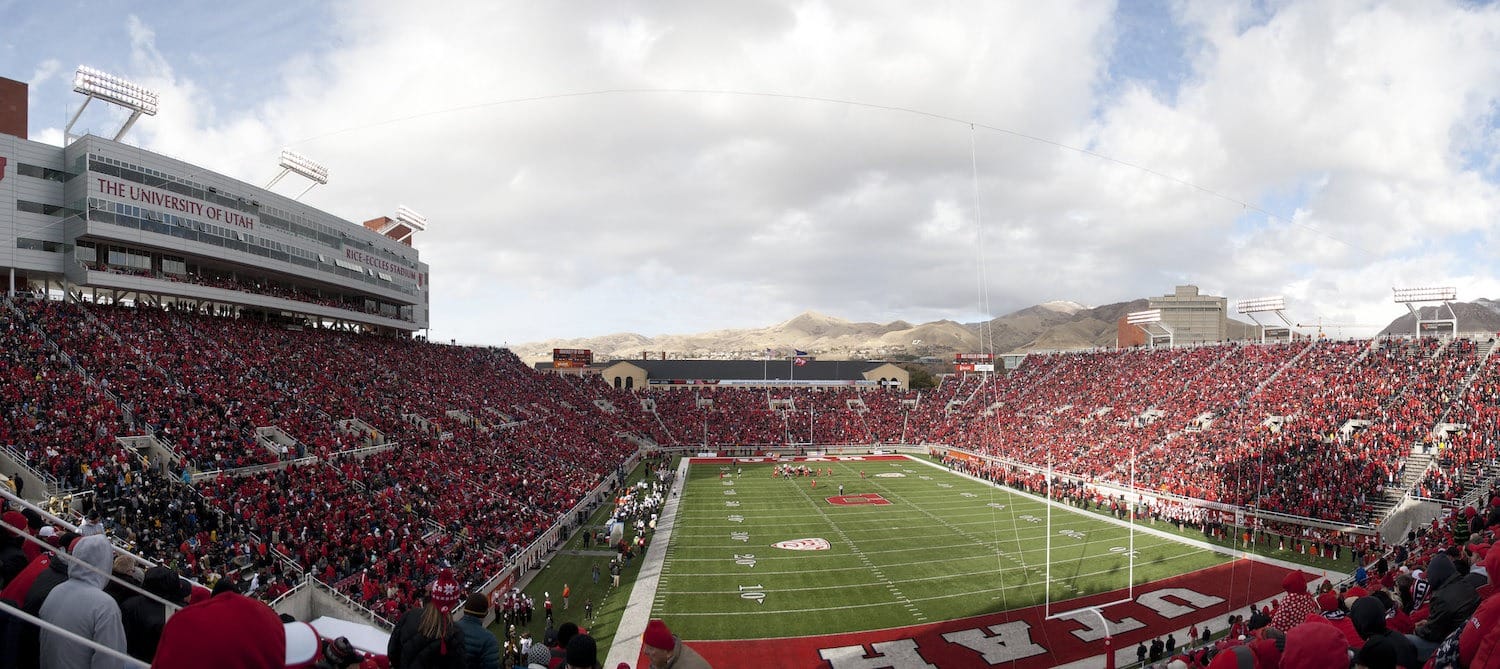 Utah Utes Football Stadium. Photo Credit: Sam Klein | Under Creative Commons License