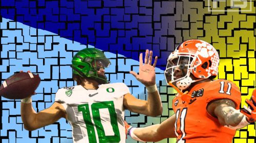 An LAFB Network Graphic. Photo Credit: Justin Herbert - Mark J. Rebilas - USA Today Sports | Isaiah Simmons - USA Today Sports