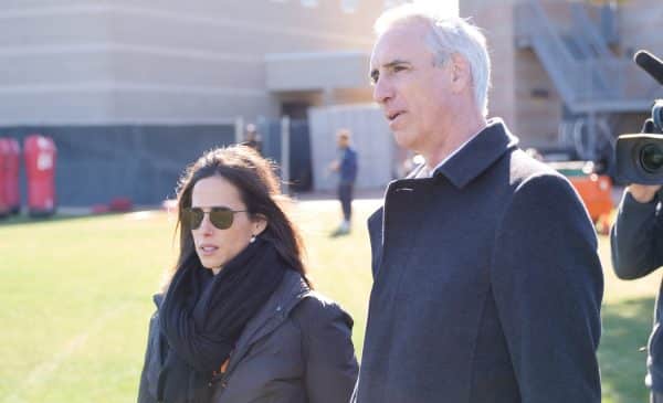 International Women's Day 2020 1 Los Angeles Wildcats President Heather Brooks Karatz with XFL Commissioner Oliver Luck. Photo Credit: XFL Wildcats B-Roll