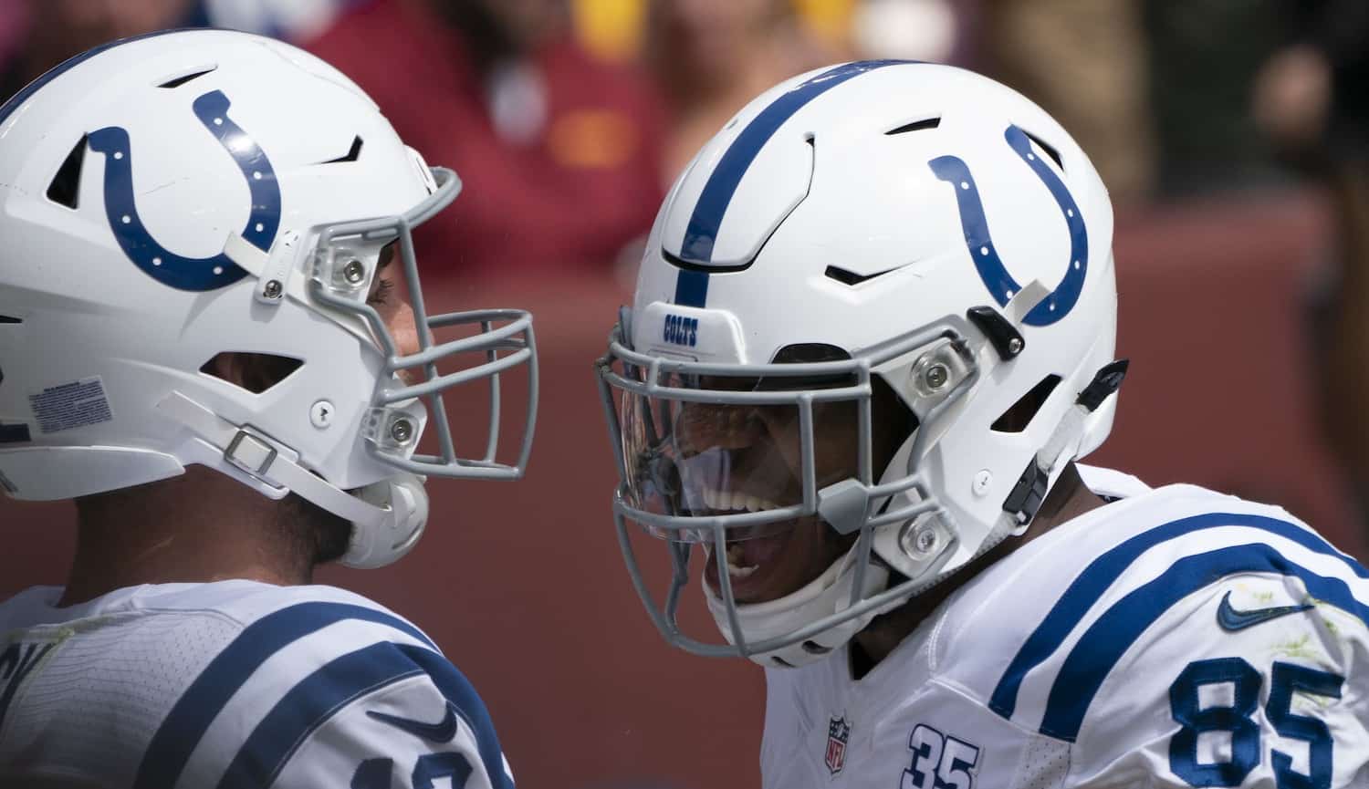 Andrew Luck And Eric Ebron. Photo Credit: KA Sports Photos | Under Creative Commons License