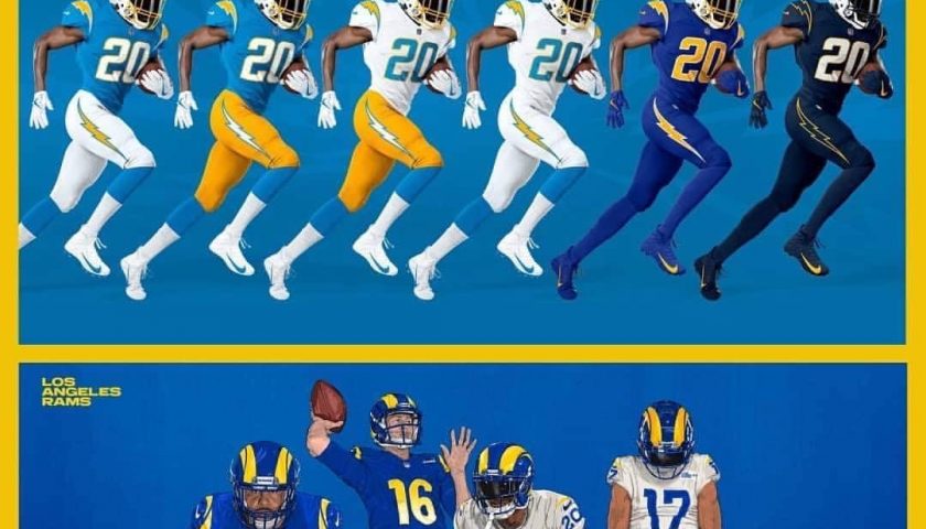la rams uniforms history