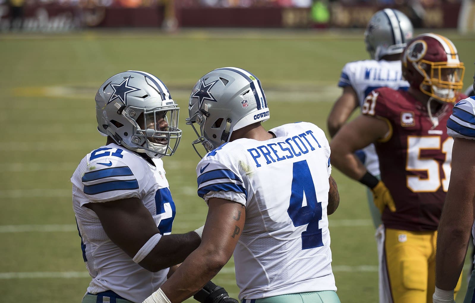 Cowboys QB Dak Prescott And Running Back Ezekiel Elliott. Photo Credit: KA Sports Photos | Under Creative Commons License