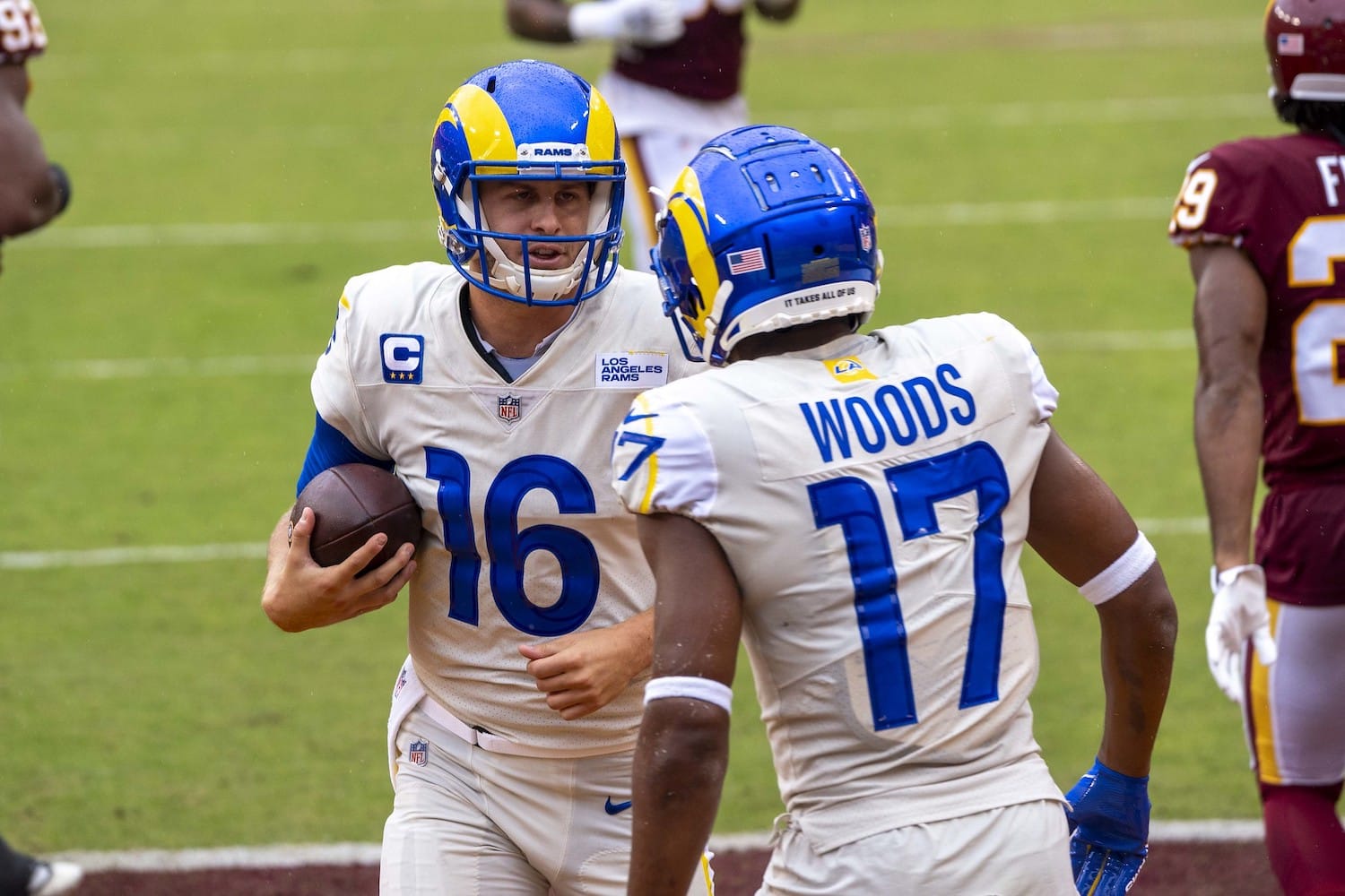 Los Angeles Rams Quarterback Jared Goff and Wide Receiver Robert Woods. Photo Credit: All-Pro Reels | Under Creative Commons License