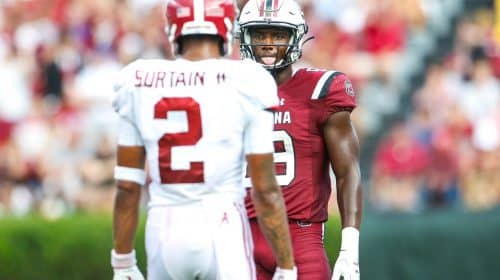 University Of Alabama Cornerback Patrick Surtain II. Photo Credit: Katie Dugan, Gamecock Central | Under Creative Commons License