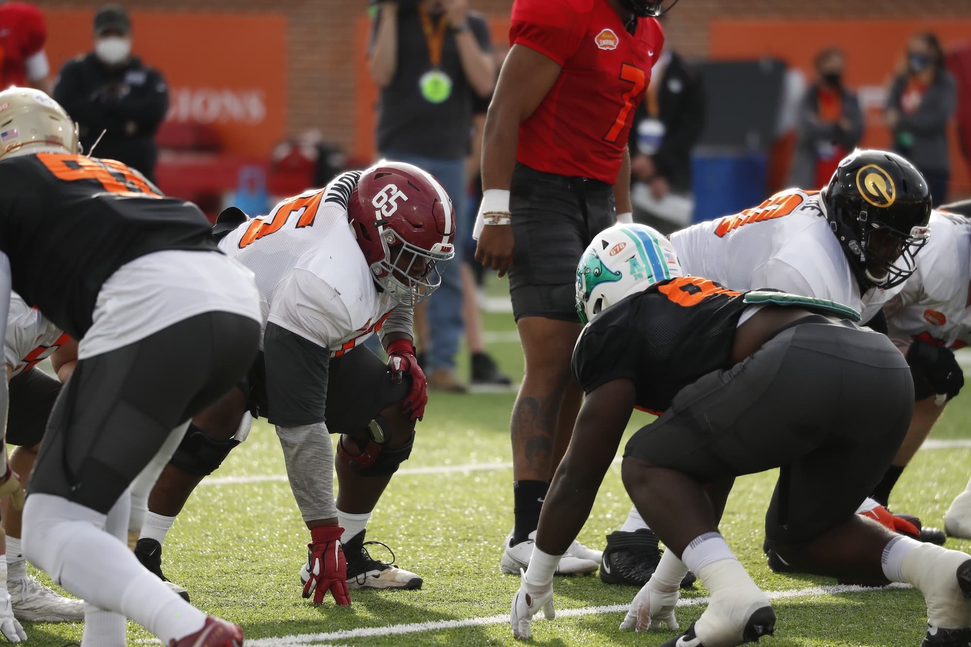 1/27/21 Practice SeniorBowl | Photo by Jeff Hanson