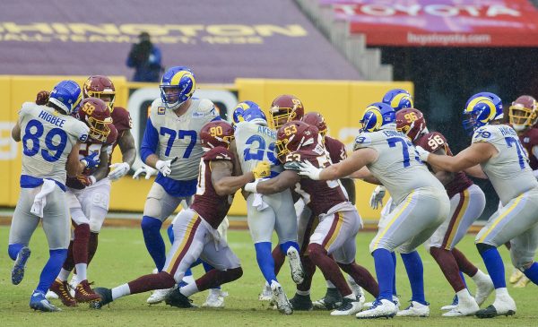 Washington Football Team vs. Los Angeles Rams at FedEx Field in Landover, Maryland. October 11, 2020 (All-Pro Reels Photography)