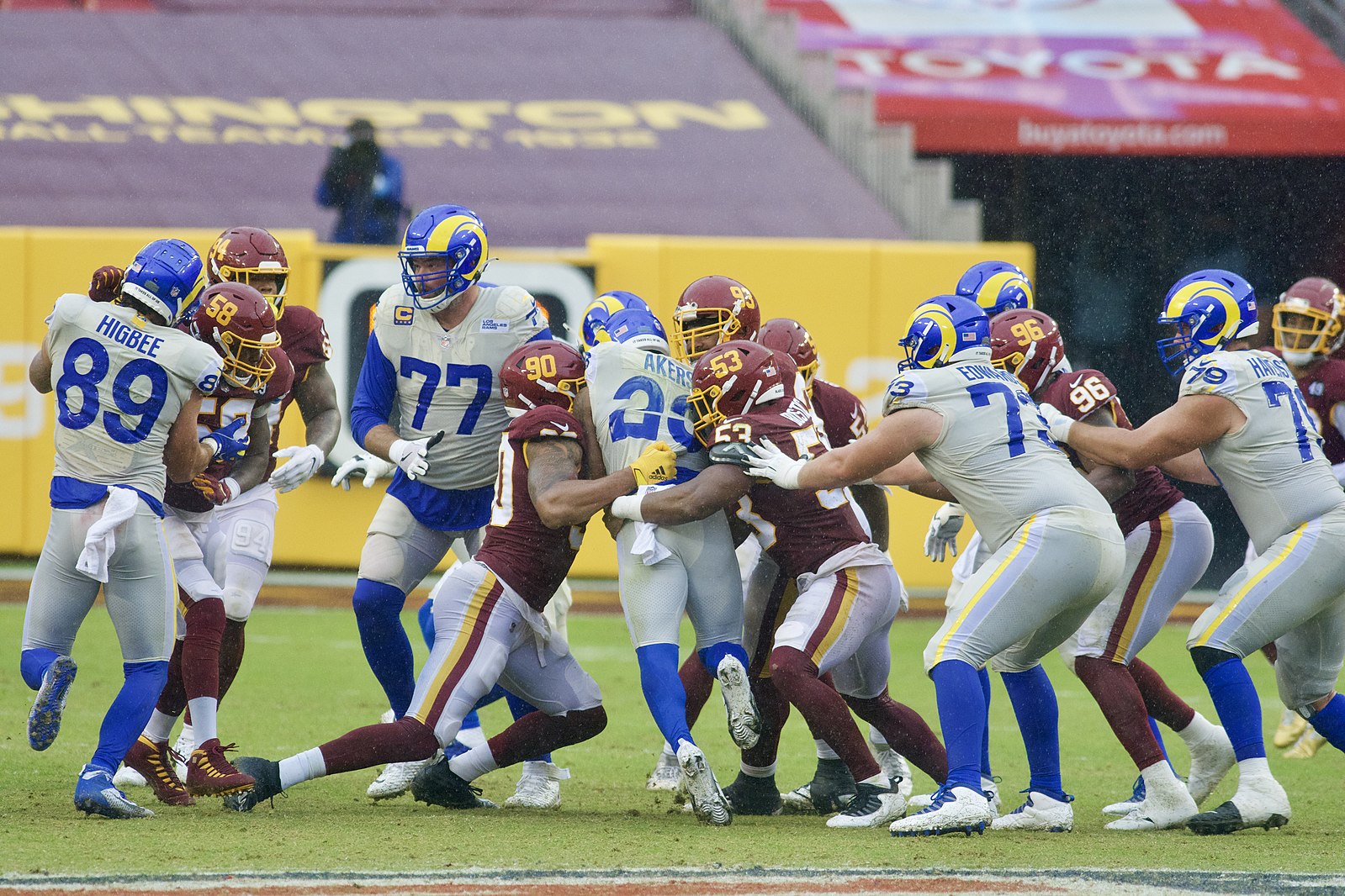 Washington Football Team vs. Los Angeles Rams at FedEx Field in Landover, Maryland. October 11, 2020 (All-Pro Reels Photography)