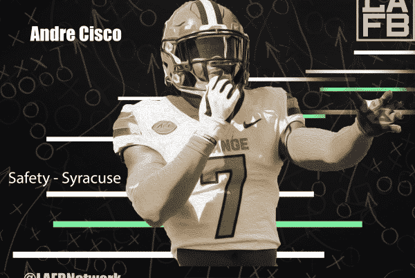 Syracuse Safety Andre Cisco. LAFB Network Graphic.