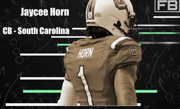 South Carolina Cornerback Jaycee Horn. LAFB Network Draft Graphic