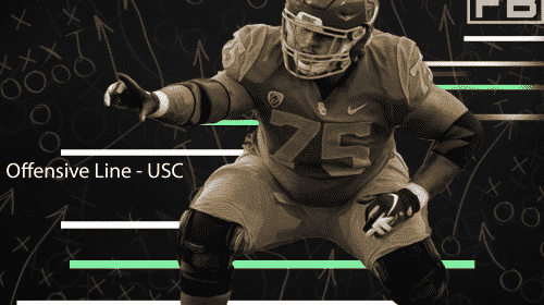USC Offensive Lineman Alijah Vera-Tucker. LAFB Network Graphic