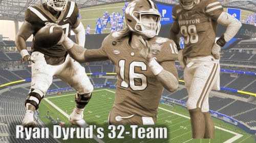 Ryan Dyrud's 32-Team First Round Mock Draft 5 Ryan Dyrud's 32-Team First Round Mock Draft. LAFB Network Graphic