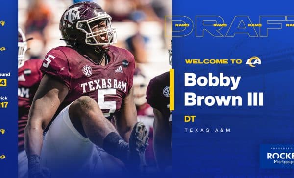 Can Bobby Brown III Be The Steal Of The Draft? 1 Los Angeles Rams Defensive Tackle Bobby Brown III. Photo Credit: Los Angeles Rams Twitter