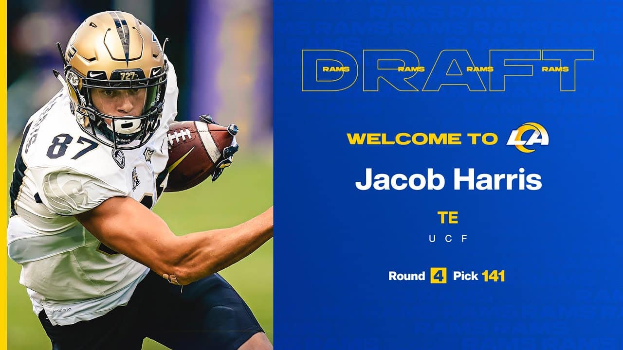 Los Angeles Rams Tight End / Wide Receiver Jacob Harris. Photo Credit: Los Angeles Rams Team Site