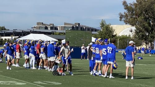 Los Angeles Rams Offense During 2021 Training Camp. Photo Credit: Ryan Dyrud | LAFB Network