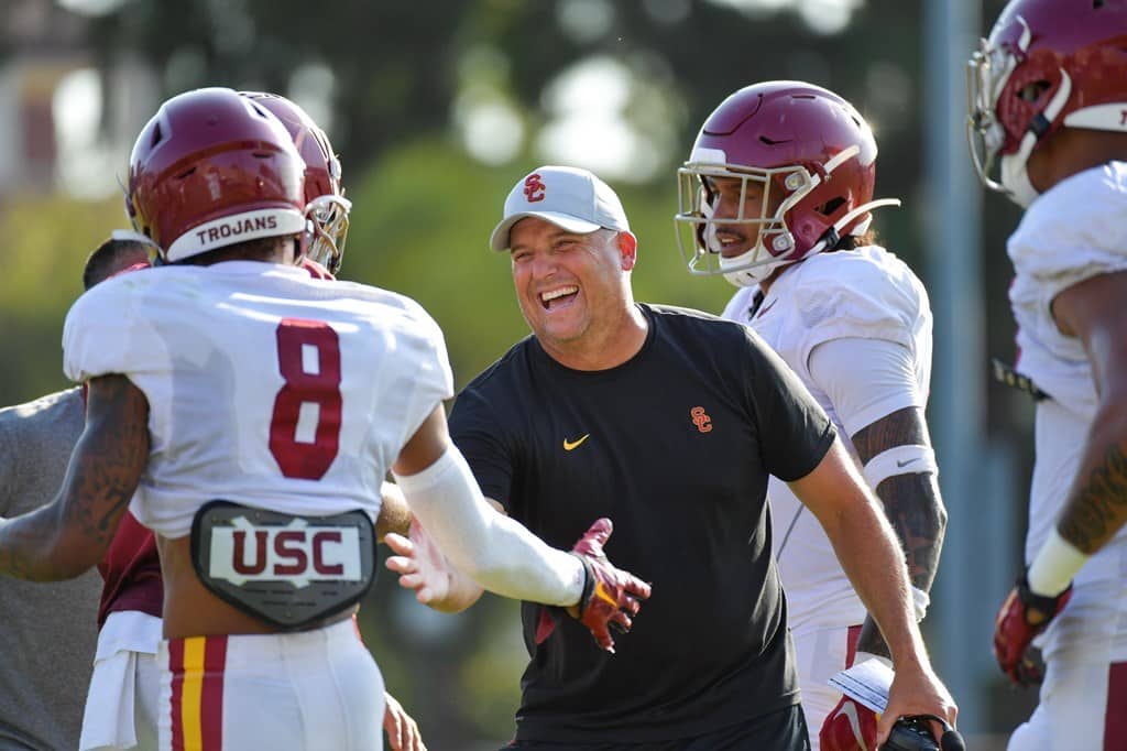 CoachLine USC: Will Clay Helton Follow The Path Of Other USC Football Exes? 3 Former USC Head Coach Clay Helton During Fall Camp. Photo Credit: John McGillen/USC Athletics