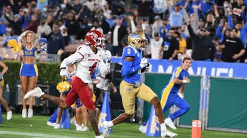 UCLA Wide Receiver Cam Brown. Photo Credit: Ross Turteltaub | UCLA Athletics