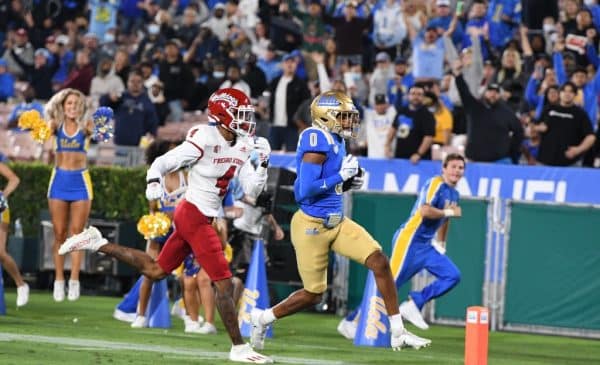 UCLA Wide Receiver Cam Brown. Photo Credit: Ross Turteltaub | UCLA Athletics