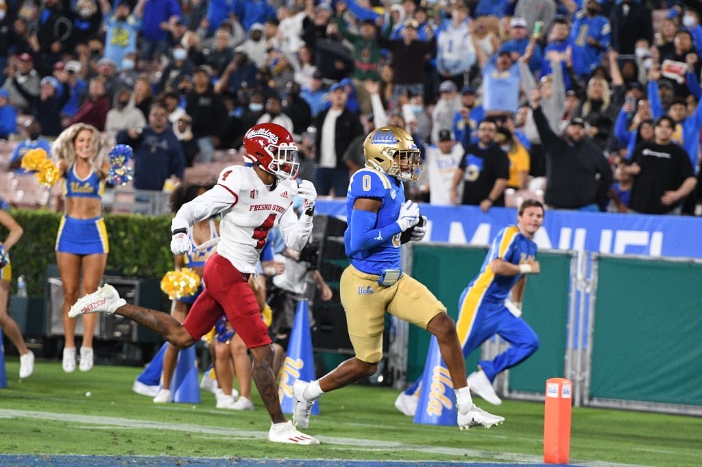 UCLA Wide Receiver Cam Brown. Photo Credit: Ross Turteltaub | UCLA Athletics