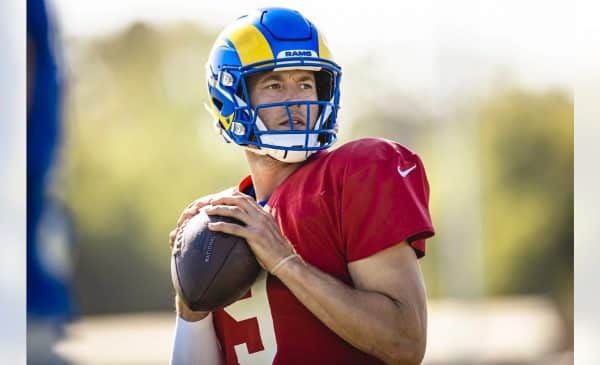 Los Angeles Rams QB Matthew Stafford During Week 2 Of Practice. Photo Credit: Brevin Townsell | LA Rams