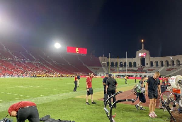 The Los Angeles Coliseum After The USC Trojans Played The Stanford Cardinal. Photo Credit: Ryan Dyrud | LAFB Network